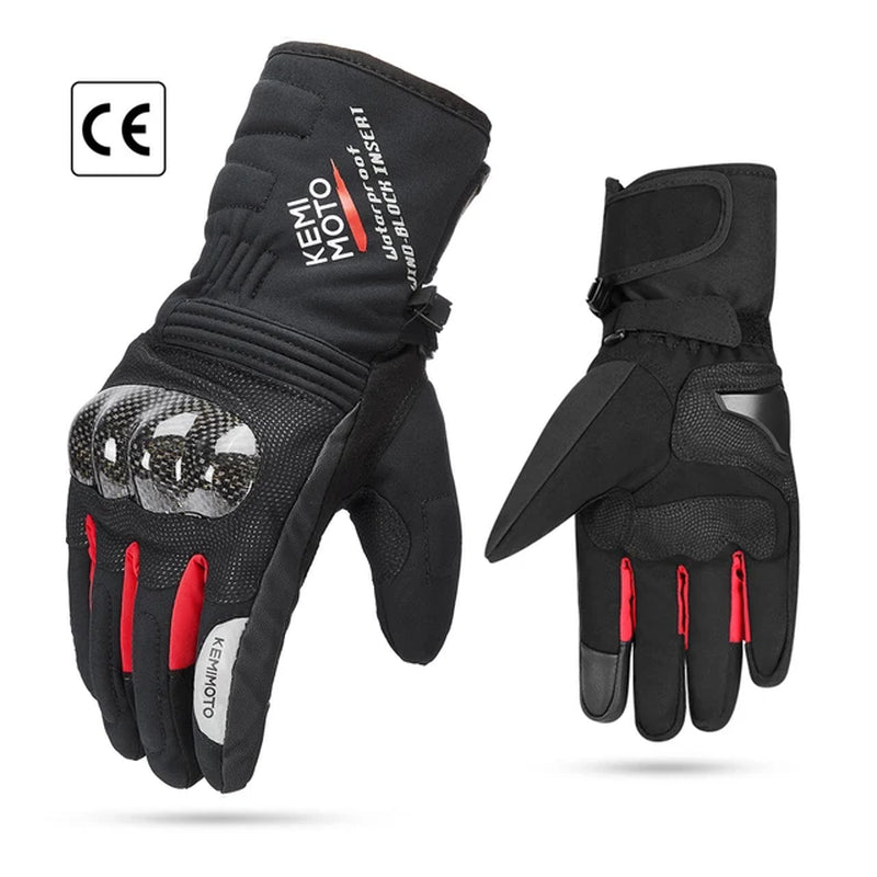 Winter Motorcycle Gloves CE Touch Screen Motorcross Waterproof Windproof Protective Gloves Men Guantes Moto Luvas