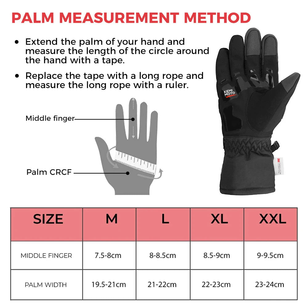 Winter Motorcycle Gloves CE Touch Screen Motorcross Waterproof Windproof Protective Gloves Men Guantes Moto Luvas