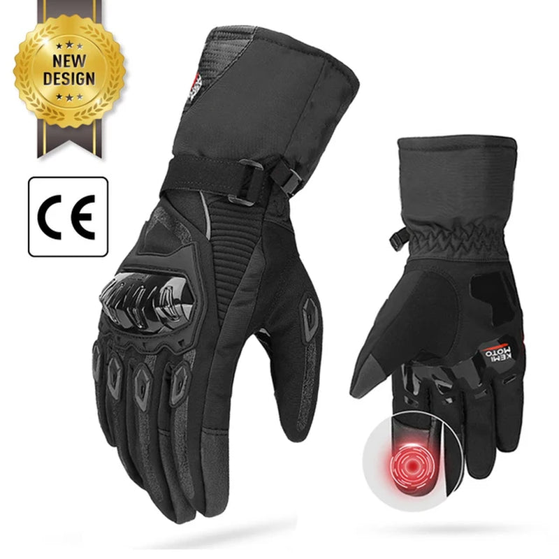 Winter Motorcycle Gloves CE Touch Screen Motorcross Waterproof Windproof Protective Gloves Men Guantes Moto Luvas