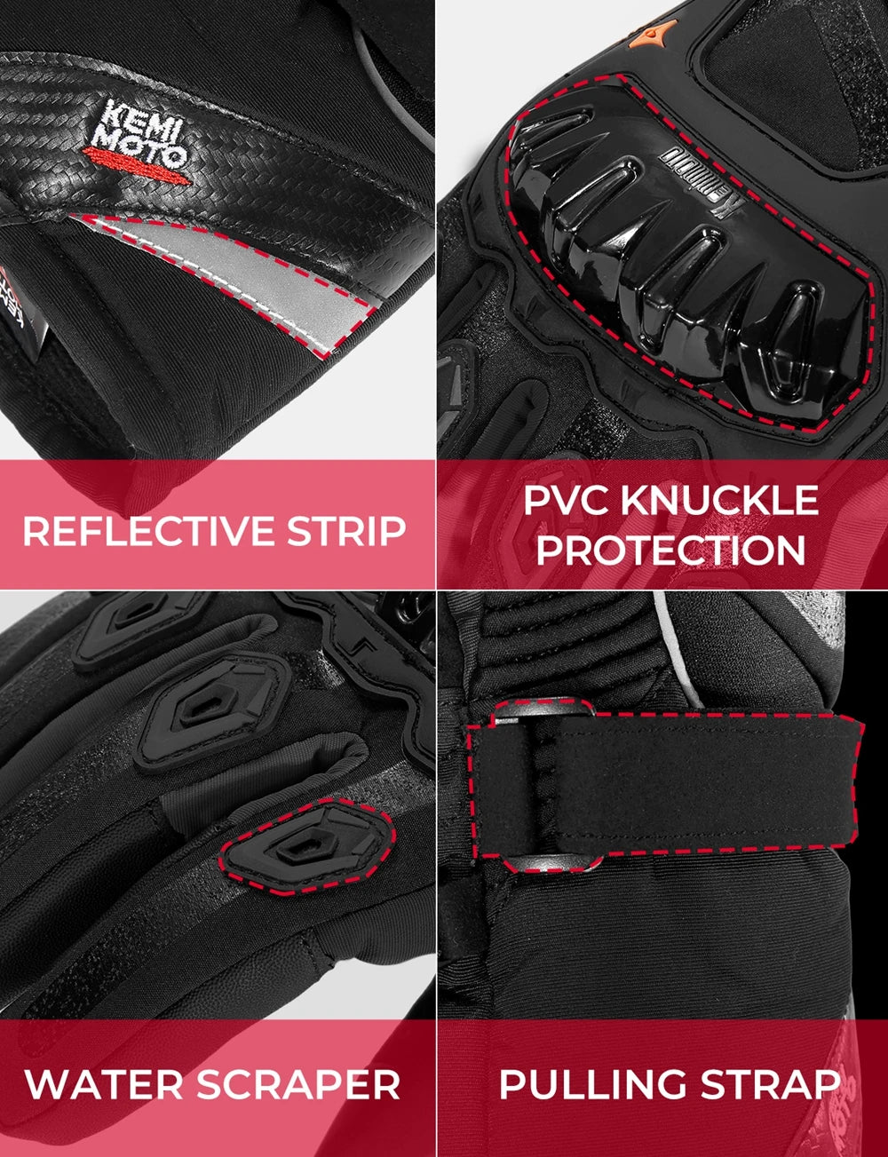 Winter Motorcycle Gloves CE Touch Screen Motorcross Waterproof Windproof Protective Gloves Men Guantes Moto Luvas